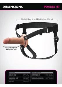 Üreges felcsatolható dildó 12,7 cm - 5" Silicone Hollow Strap-On Dual Density