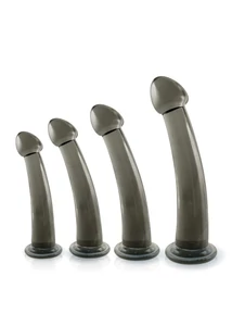 Letapasztható dildó szett 4db-os - Black Axinite 4 in 1 Anal Plug Kit Set