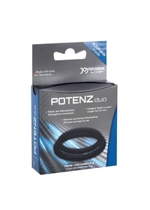 Szilikon péniszgyűrűr 2db POTENZduo Black Size M