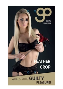 Fekete és piros tollas cirógató és paskoló GP Feather Crop Black Red