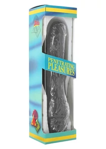 Behatoló örömök karcsú vibrátor - fekete 21,5 cm