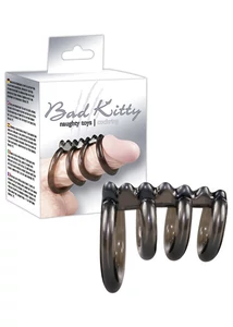 Rücskös péniszgyűrűk Bad Kitty TPE Cockring