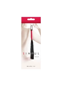 Műbőr korbács Sinful whip pink