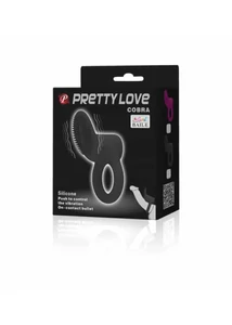 Vibrációs csiklóizgató péniszgyűrű Pretty Love Cobra Purple