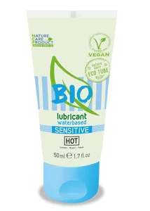 Vegán vízbázisú síkosító HOT BIO lubricant waterbased Sensitiv 50 ml