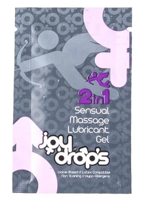 Joydrops 2 az 1-ben masszázs és síkosító gél, 5 ml tasakban