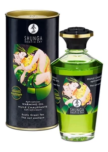 Shunga - melegítő hatású masszázsolaj (zöld tea) - 100 ml