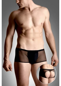 Nyitott fenekű fekete necc alsónadrág Mens shorts 4493 - black M/L