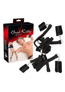 Plüss ágykötöző szett 5 részes Bad Kitty Bed Shackles