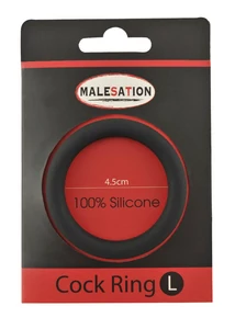 Szilikon péniszgyűrű 4,5 cm - Malesation Silicone Cock Ring Black L