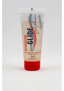 Melegítő hatású vízbázisú síkosító HOT Warming Glide Liquid Pleasure - waterbased lubricant 100 ml