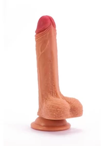 Valósághű Nature dildó herés tapadókorongos pénisz 18 cm