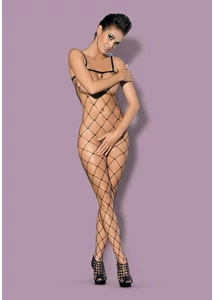Nagyhálós nyitott testharisnya Bodystocking N102 S/M/L