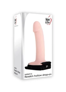 Realisztikus puha szilikon felcsatolható üreges műpénisz flexskin hollow strap-on 16,2 cm