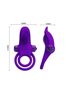 Péniszgyűrű 10 funkciós Pretty love vibrant penis ring purple