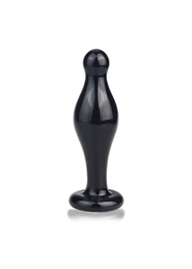 Fekete üvegdildó Glass Romance Anal Plug Black 11,3 cm