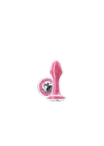 Üveg anál plug Stardust Glam Pink