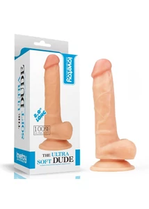 Realisztikus világos herés dildó 20 cm The Ultra Soft Dude 2