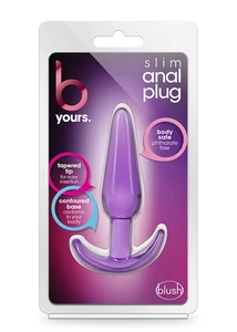 Keskeny, zselés anál plug B yours slim anal plug purple