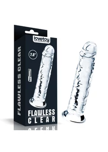 Áttetsző, rugalmas zselés dildó 18 cm - Flawless Clear Dildo 7