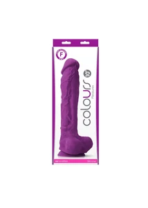 Nagy lila szilikon dildó 25,4 cm - Colours Pleasures 10" Dildo Purple