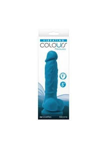 Valósághű kék vibrátor vibrating 5 pénisz - blue