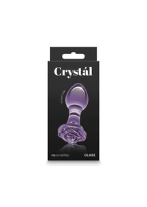 Üveg Anál butt plug Crystal rose - lila