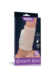 Rücskös vibrációs péniszmandzsetta Vibrating Spiral Knights Ring (White) II