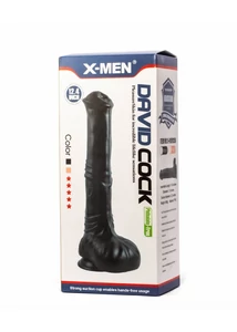 Nagy méretű ló dildó X-men David 12.4 cock fekete 31,5 cm