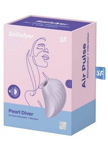 Léghullámos csiklóizgató vibrátor Pearl Diver violet