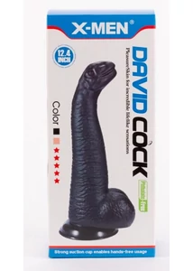 Dínó dildó X-men david's 12.4" cock black i 30 cm