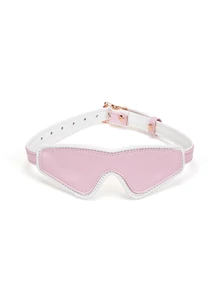 Kecskebőr szemtakaró White & pink fairy goat leather blindfold