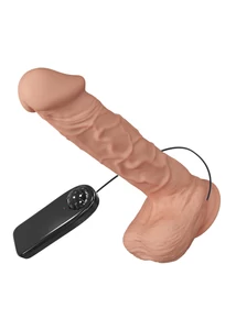 Realisztikus csúszóbőrös letapasztható vibrátor Pretty Love Bergrisi 26 cm