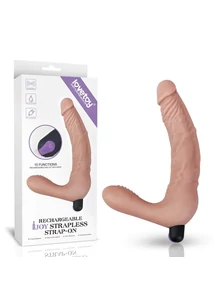 Pánt nélküli dupla vibrátor Rechargeable IJOY Strapless Strap-on Flesh