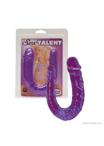 Lila zselés kétvégű dildó Sex Talent Double Dong