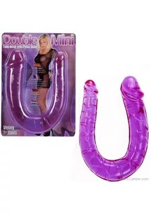 Kétvégű zselés dildó - Double Mini Dong Clear Lavender