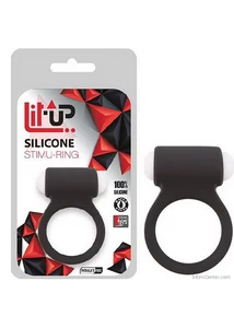 Vibrátoros péniszgyűrű Silicone Stimu-Ring Black