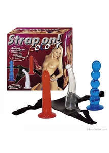 Felcsatolható 3 darabos dildó szett Strap-on colour