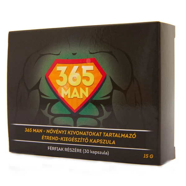 365 Man potencianövelő kapszula, folyamatos szedésű 30 db
