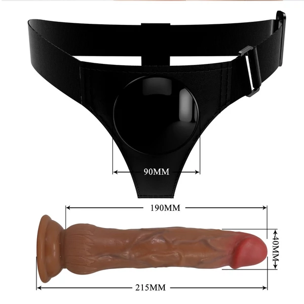 Felköthető, spriccelő dildó Pretty Love Kyton Harness Briefs with Squirting Dildo