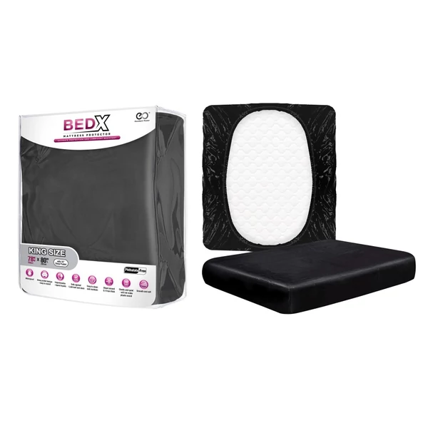 Fekete lepedő franciaágyhoz Bed X Mattress Protector