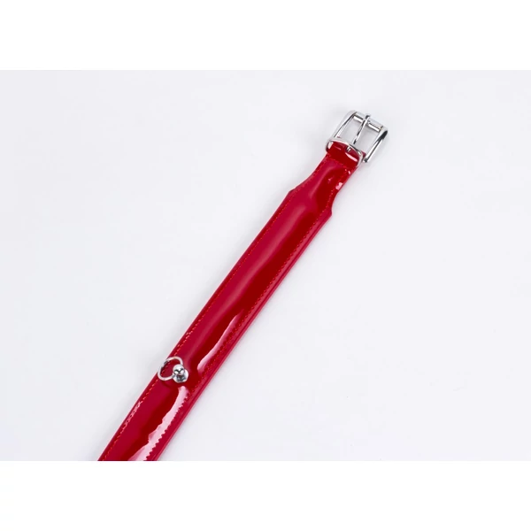 Nyakörv piros - Patent leather with lamb leather