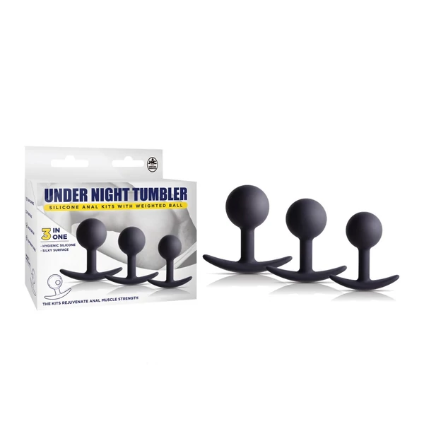 Análdugó szett belsejében acélgolyóval Under night tumbler anal kits with weighted ball
