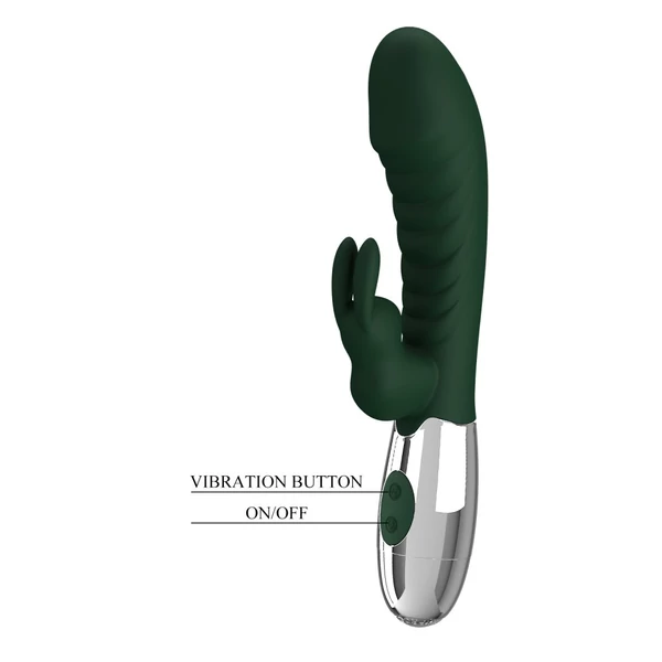 Nyuszi vibrátor Pretty Love Naugthy Bunny zöld 20 cm