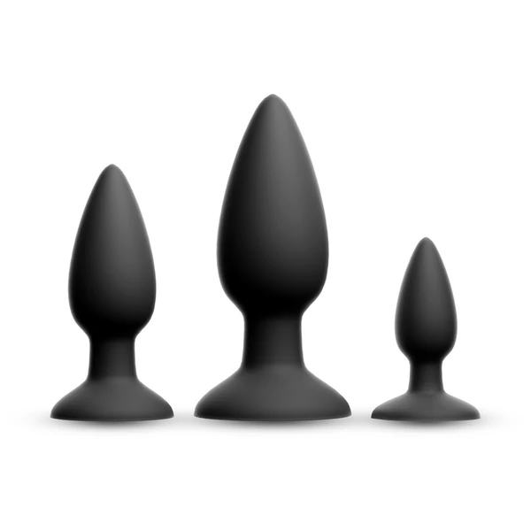 Análdugó készlet szilikon Renegade - triple strike kit - black