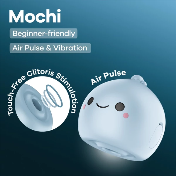 Csiklóstimulátor szívófunkcióval  Mochi - frost blue