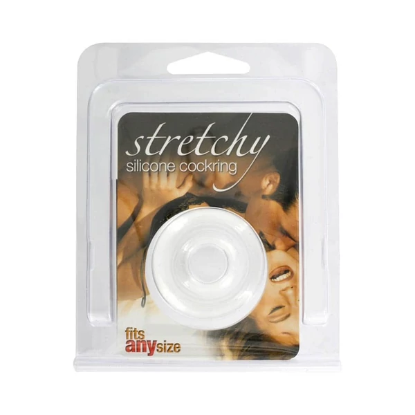 Stretchy szilikon péniszgyűrű - áttetsző