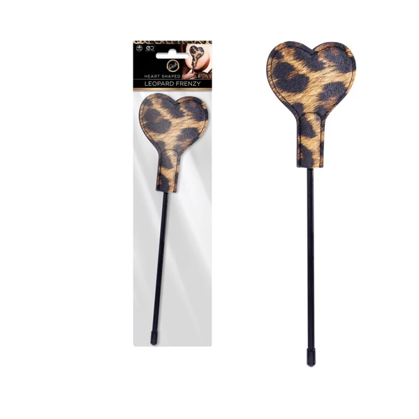 Leopárd mintás paskoló - Leopard Frenzy Heart Shaped Paddle