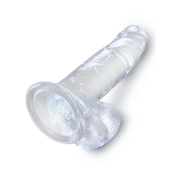 Átlátszó herés dildó 18 cm - 7" with balls Clear