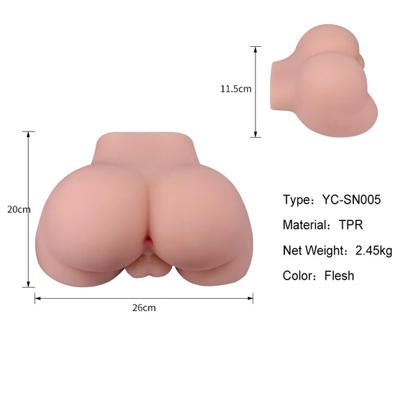 Ánusz maszturbátor herékkel Double Hole 3D Masturbator IX